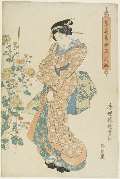 Chrysanten door Utagawa Kunisada